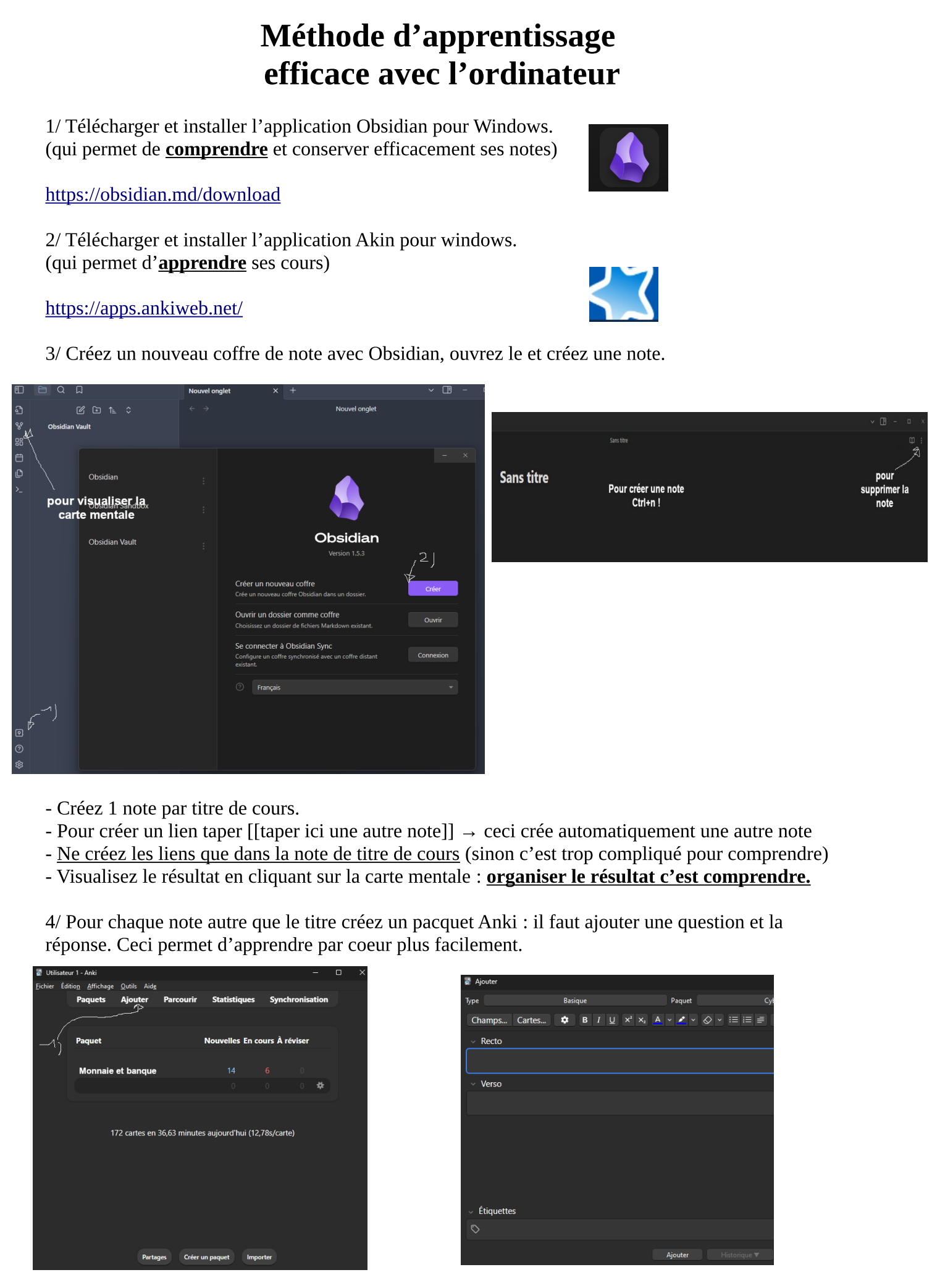 Méthode à utiliser